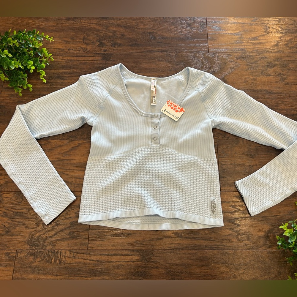 NWT FP Free People Movement Women's Bail Out Long Sleeve Layer - Artic Snow